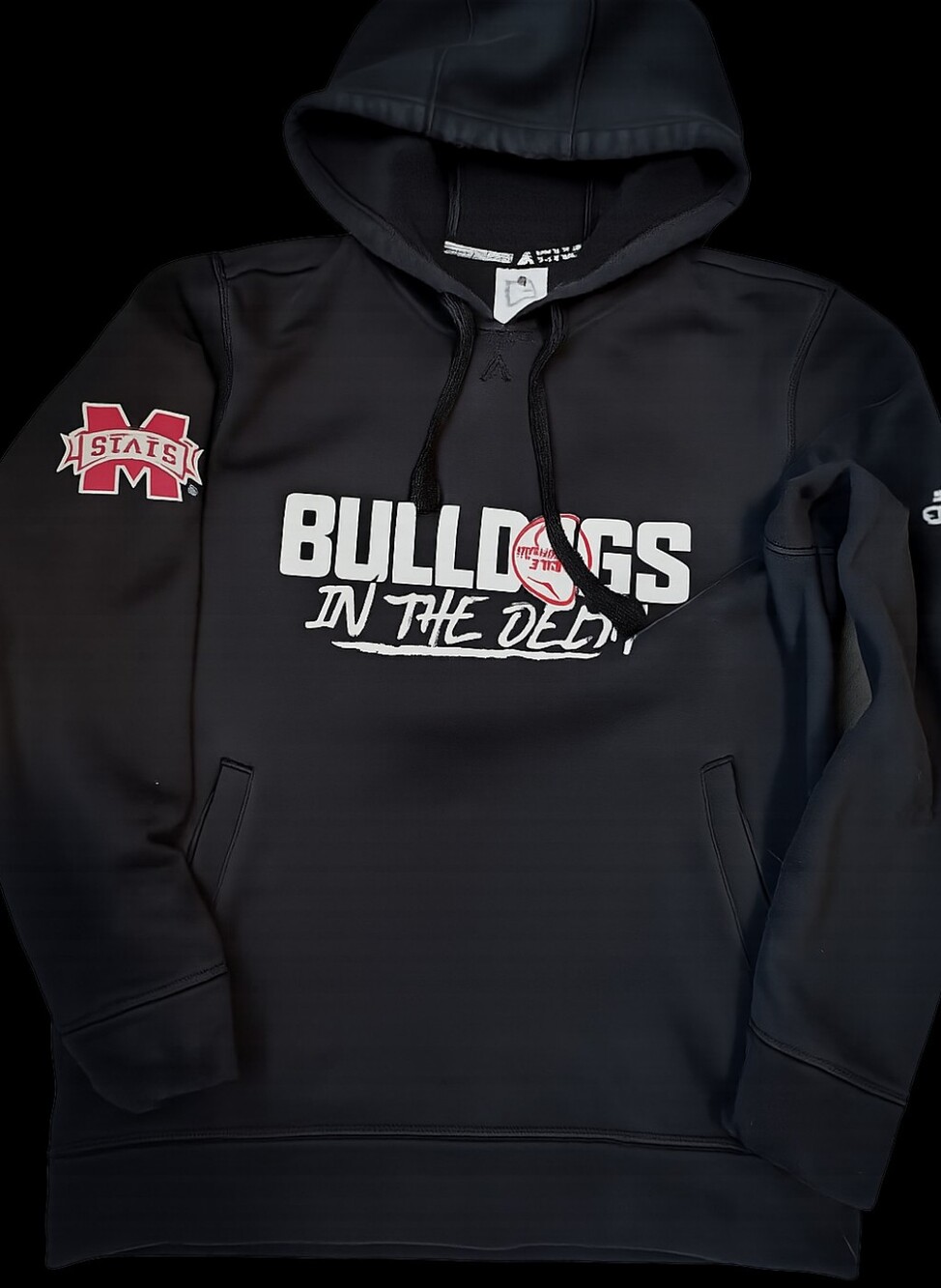 adidas Black Pullover Hoodie with Branded Neck Tape